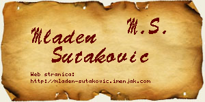 Mladen Šutaković vizit kartica